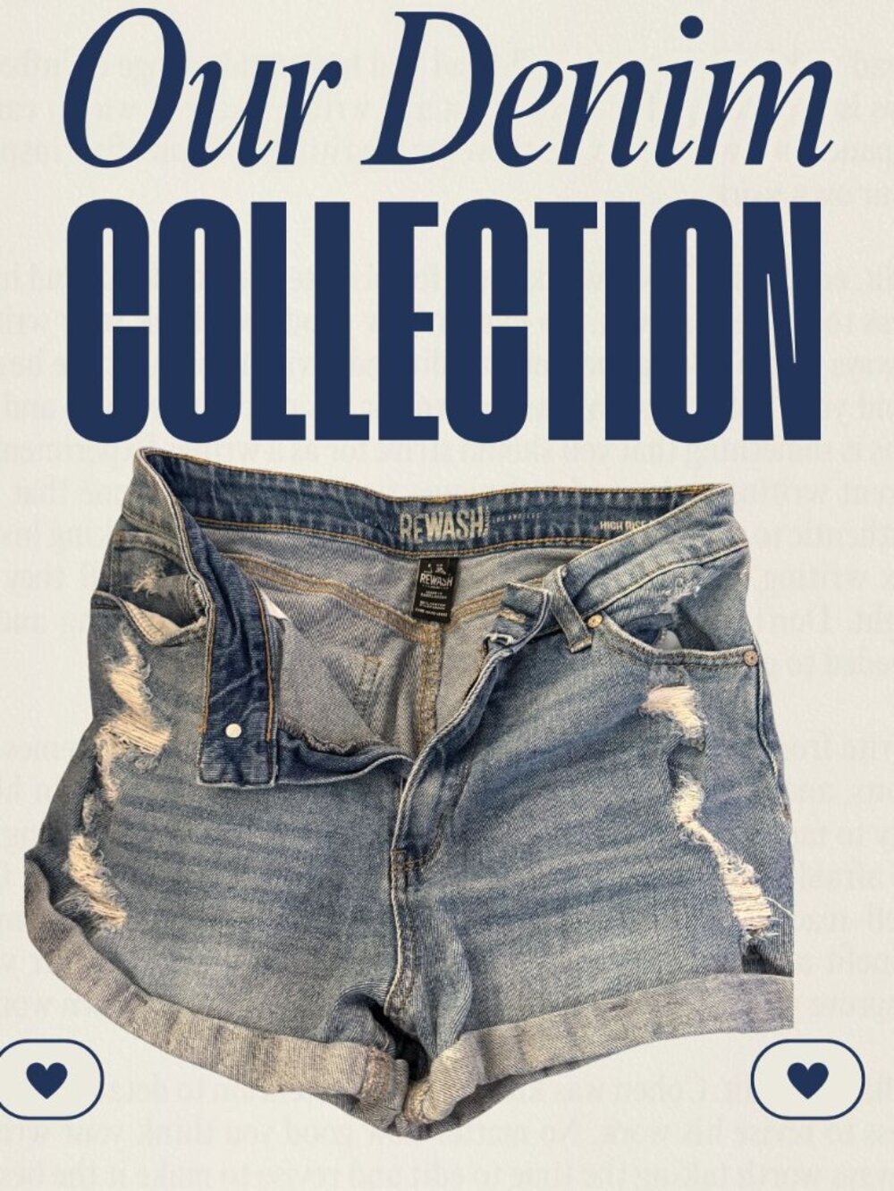 Rewash Denim Shorts Womens 9/29 Distressed Cuffed Stretch Jean Shorts